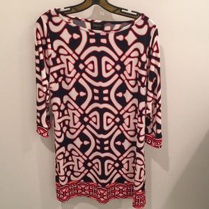 Laundry Shift Dress - Navy, Red, White Print Mix